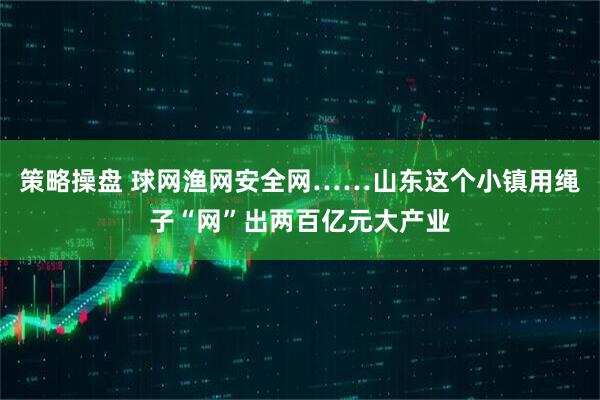 策略操盘 球网渔网安全网……山东这个小镇用绳子“网”出两百亿元大产业