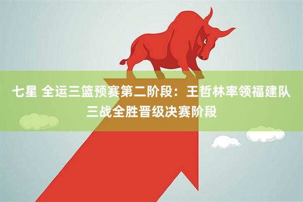 七星 全运三篮预赛第二阶段：王哲林率领福建队三战全胜晋级决赛阶段