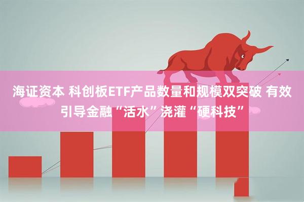 海证资本 科创板ETF产品数量和规模双突破 有效引导金融“活水”浇灌“硬科技”