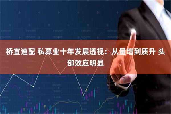 桥宜速配 私募业十年发展透视：从量增到质升 头部效应明显