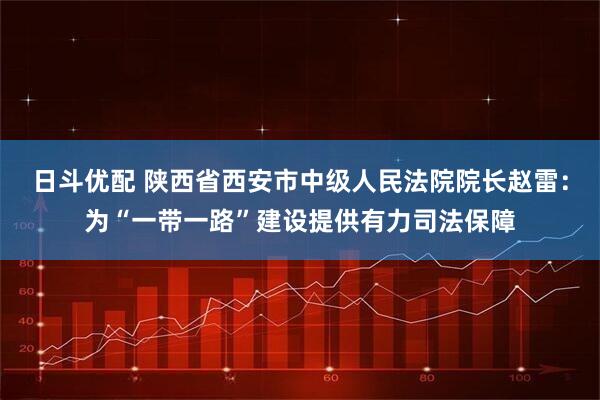 日斗优配 陕西省西安市中级人民法院院长赵雷：为“一带一路”建设提供有力司法保障